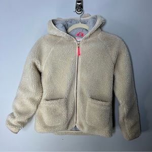 Crewcuts Sherpa Cream Teddy Coat Zippered Lined Hooded Jacket